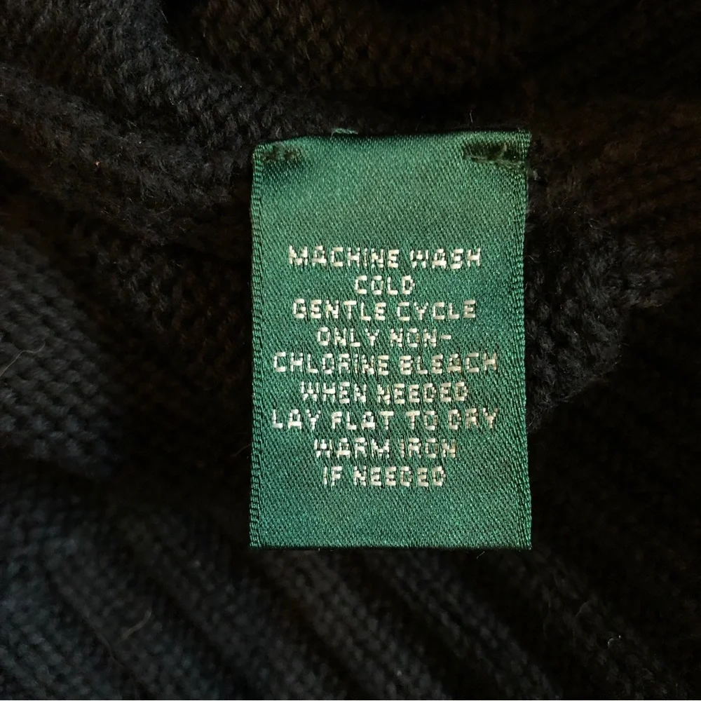 True Vintage 90s Lauren Ralph Lauren Shawl Collar Sweater with Fair Isles Detail - Picture 5 of 5